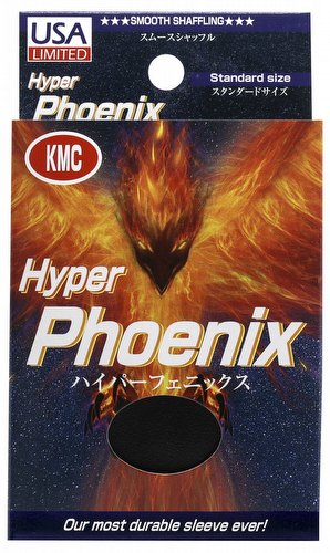KMC Hyper Phoenix 100 ct. Standard Size Sleeves - Black Case [20 packs]