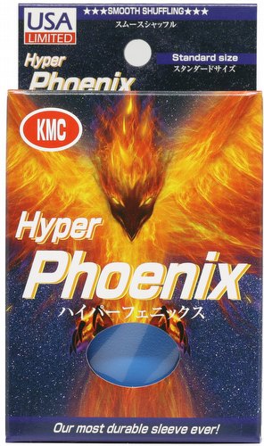 KMC Hyper Phoenix 100 ct. Standard Size Sleeves - Blue [10 packs]