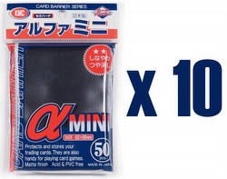 KMC Card Barrier Series Mini Size Sleeves - Super Alpha Black [10 packs]