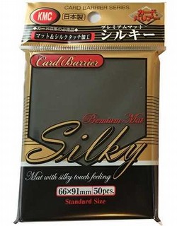 KMC Card Barrier Premiuim Mat Series Standard Size Sleeves - Silky Black Case [30 packs]