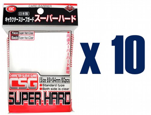 KMC Standard Oversized Sleeves - Character Guard [Super Hard Clear/10 packs]