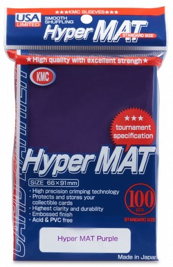 KMC Hyper Matte USA 100 ct. Standard Size Sleeves - Purple Pack