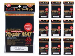 KMC Card Barrier Mat Series Standard Size Sleeves - New Hyper Matte Black [10 packs]