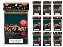 KMC Card Barrier Mat Series Standard Size Sleeves - New Hyper Matte Green [10 packs]