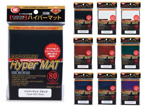 KMC Card Barrier Mat Series Standard Size Sleeves - New Hyper Matte Mixed Colors [10 packs]