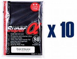 KMC Card Barrier Super Series Standard Size Sleeves - Super Alpha Black [10 packs]