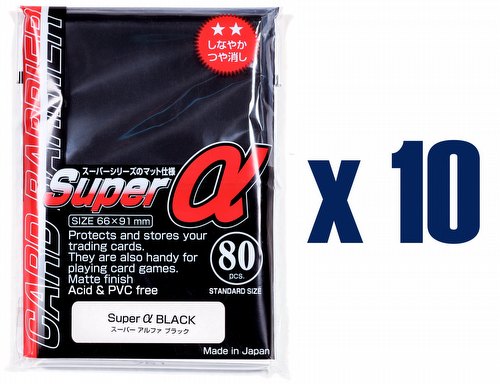 KMC Card Barrier Super Series Standard Size Sleeves - Super Alpha Black [10 packs]