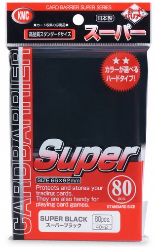 KMC Card Barrier Super Series Standard Size Sleeves - Super Black Pack