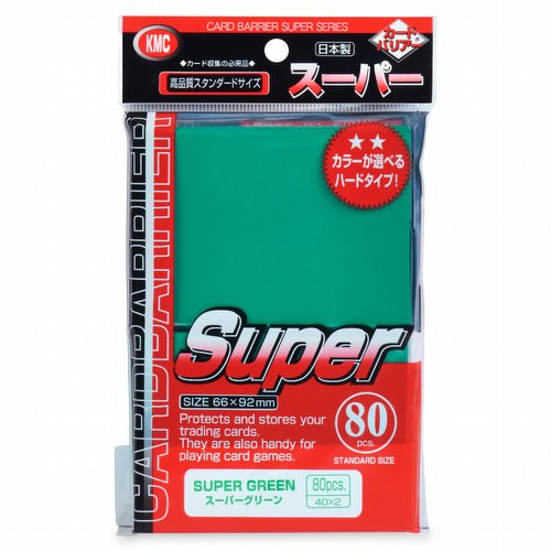 KMC Card Barrier Super Series Standard Size Sleeves - Super Green Pack