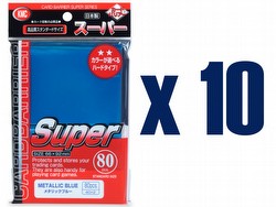KMC Card Barrier Super Series Standard Size Sleeves - Metallic Blue [10 packs]