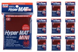 KMC Card Barrier Hyper Mat Mini Yu-Gi-Oh Size Sleeves - Hyper Matte Red [10 packs]