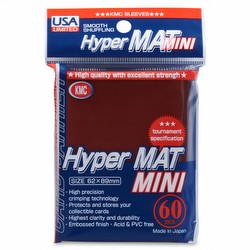 KMC Card Barrier Hyper Mat Mini Yu-Gi-Oh Size Sleeves - Hyper Matte Red [5 packs]
