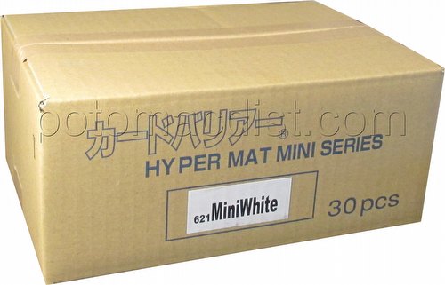 KMC Card Barrier Hyper Mat Mini Yu-Gi-Oh Size Sleeves - Hyper Matte White Case [30 packs]