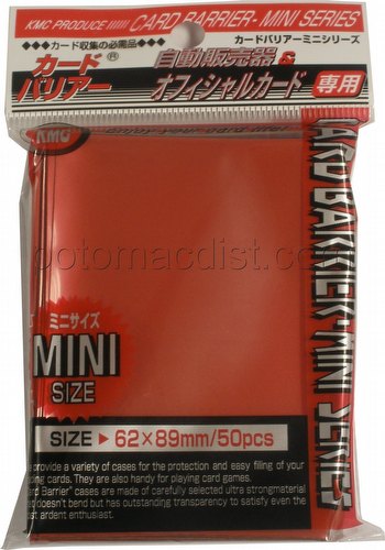 KMC Card Barrier Mini Series Yu-Gi-Oh Size Sleeves Pack - Metallic Red