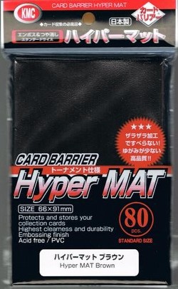 KMC Card Barrier Mat Series Standard Size Sleeves - Hyper Matte Brown [10 packs]