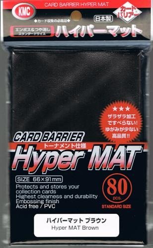 KMC Card Barrier Mat Series Standard Size Sleeves - Hyper Matte Brown [10 packs]