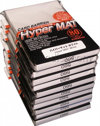 KMC Card Barrier Mat Series Standard Size Sleeves - Hyper Matte White [10 packs]