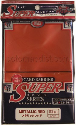 KMC Card Barrier Super Series Standard Size Sleeves - Metallic Red Pack