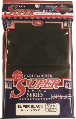 KMC Card Barrier Super Series Standard Size Sleeves - Super Black Pack