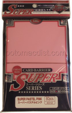 KMC Card Barrier Super Series Standard Size Sleeves - Super Pastel Pink Pack
