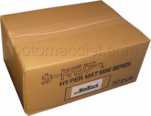 KMC Card Barrier Hyper Mat Mini Yu-Gi-Oh Size Sleeves - Hyper Matte Black Case [30 packs]