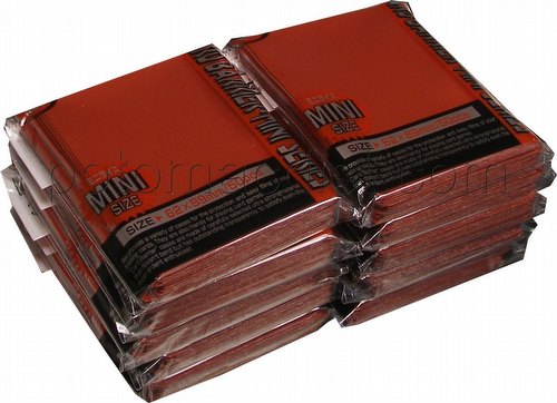 KMC Card Barrier Mini Series Yu-Gi-Oh Size Sleeves - Metallic Red [10 packs]
