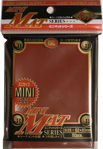 KMC Card Barrier Mini Mat Series Yu-Gi-Oh Size Sleeves Pack - Matte Red