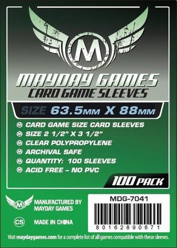 Mayday Card Game Sleeves Case [100 Packs/63.5mm x 88mm]