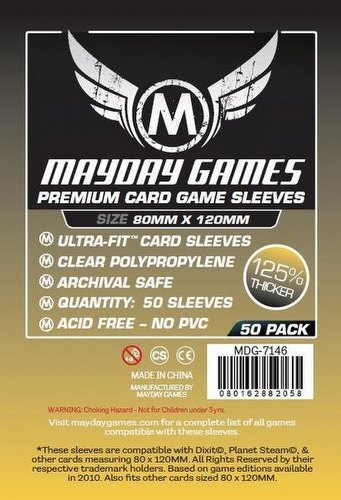 Mayday Dixit Magnum Ultra-Fit Premium Board Game Sleeves Pack [80mm x 120mm]