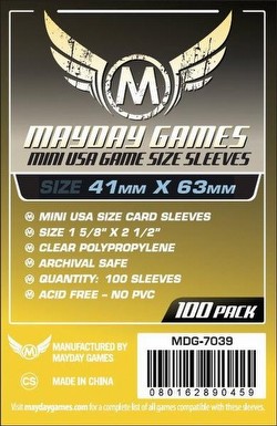 Mayday Mini USA American Board Game Sleeves [41mm x 63mm/4 packs]
