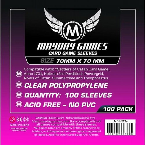 Mayday Square Board Game Sleeves Pack [70mm x 70mm]