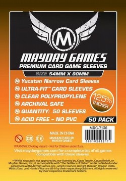 Mayday Yucatan Narrow Premium Board Game Sleeves Pack [54mm x 80mm]