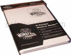 Monster Mini Matte White 4-Pocket Binder with White Pages