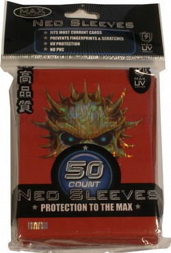 Max Protection Standard Size Deck Protectors Pack - Neo Skull [Red/Silver Wave]