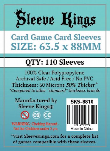 Sleeve Kings Card Game Sleeves Card Sleeves Pack [63.5mm x 88mm]