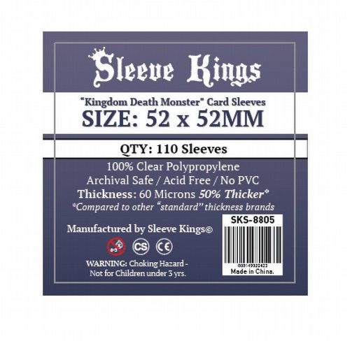 Sleeve Kings Kingdom Death Monster Board Game Sleeves [52mm x 52mm/10 packs]