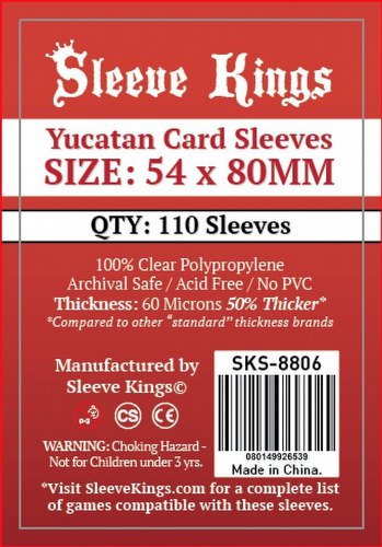 Sleeve Kings Yucatan Board Game Sleeves [54mm x 80mm/10 packs]