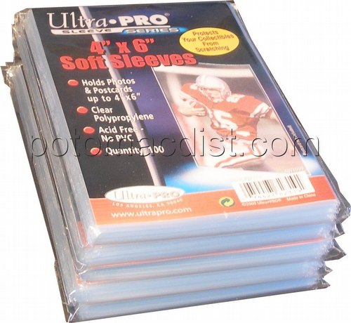 Ultra Pro 4" x 6" Soft Sleeves [5 packs of 100 sleeves]
