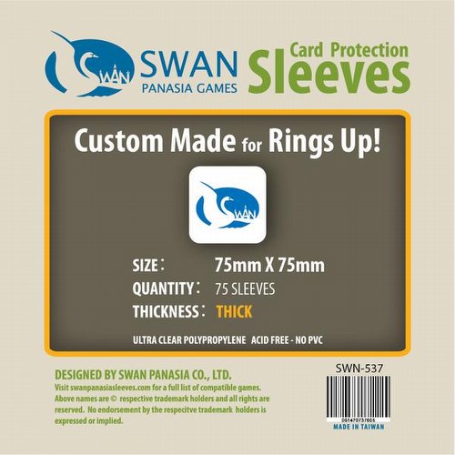 Swan Panasia Rings Up! Premium Board Game Sleeves Pack [75mm x 75mm]