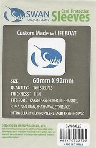 Swan Panasia Standard European Board Game Sleeves Case [100 Packs/60mm x 92mm]