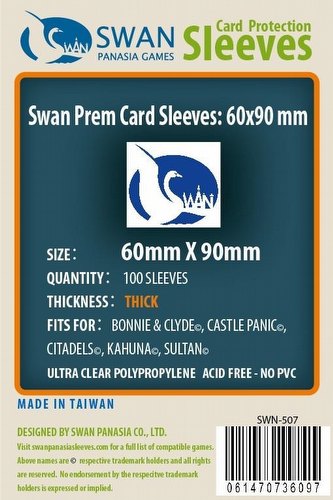 Swan Panasia Standard Chimera Premium Board Game Sleeves Case [100 Packs/60mm x 90mm]