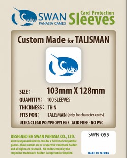 Swan Panasia Talisman Character Cards Board Game Sleeves Case [100 Packs/103mm x 128mm]