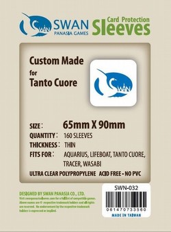 Swan Panasia Tanto Cuore Board Game Sleeves Case [100 Packs/65mm x 90mm]