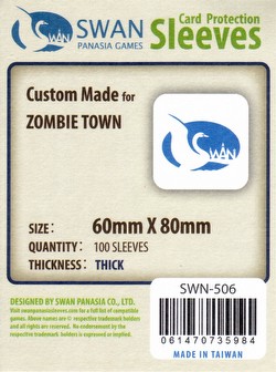 Swan Panasia Zombie Town Premium Board Game Sleeves Pack [60mm x 80mm]
