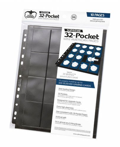 Ultimate Guard: 32-Pocket Mini American Plastic Pages Pack [10 pages]