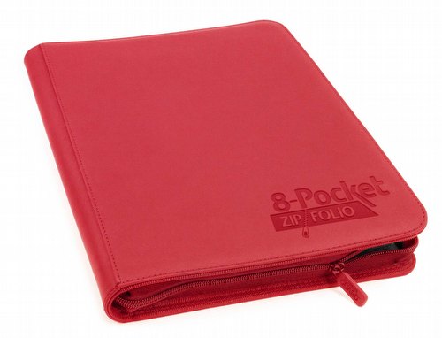 Ultimate Guard XenoSkin Red 8-Pocket ZipFolio Case [12 binders]