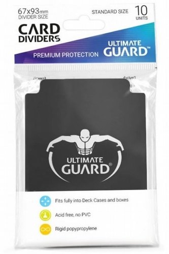 Ultimate Guard 10 Ultimate Guard Card Dividers Standard Size Black