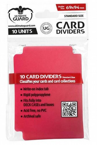 Ultimate Guard Red Card Dividers Case [100 Packs]