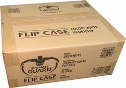 Ultimate Guard White Leatherette Flip Deck Case 80+ Carton [12 deck cases]