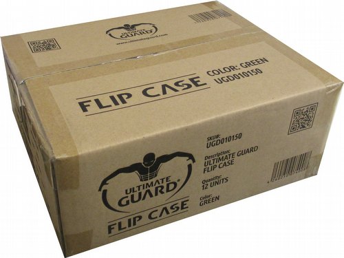 Ultimate Guard Green Leatherette Flip Deck Case 80+ Carton [12 deck cases]